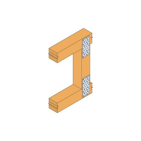 Simpson Strong Tie – Plaque perforée 80x220mm – Acier galvanisé S250GD + Z275 – Épaisseur 2mm pour applications charpente – Norme NF EN 10346