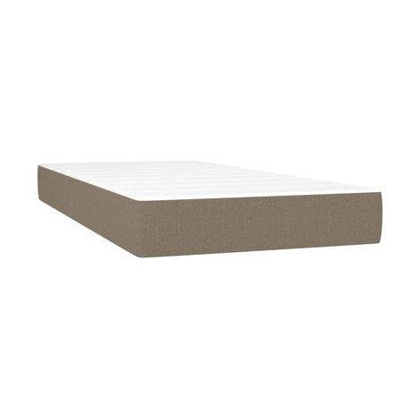 Sommier Snowco, matelas taupe, 90 × 190 cm, tissu, tissu doux et respirant, pour chambre, décor moderne, facile à assembler (1/5)