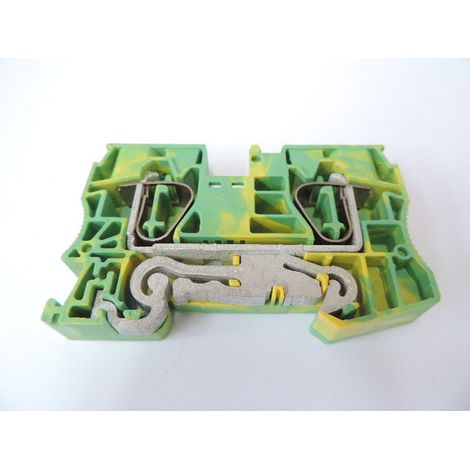 Borne à ressort vert jaune 2 points 16mm2 pour conducteur de protection Schneider