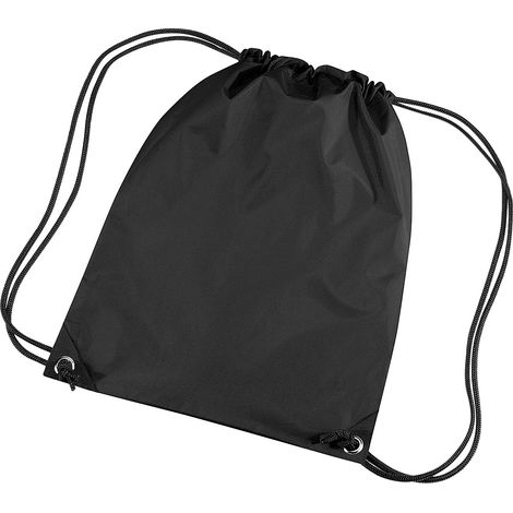 Sac de sport Bagbase Premium Gymsac résistant à l'eau (11 litres) (lot de 2) Noir (1/2)