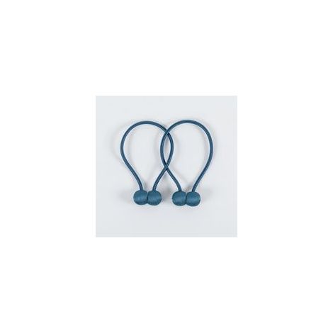 Lot de 2 Embrasses de Rideaux Magnétiques- Bleu Corde pour Rideaux Tressage avec Aimant Solide pour Chambre Salon Bureau (1/5)