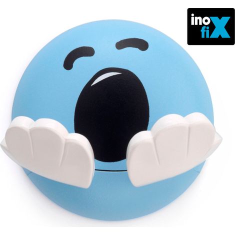 Gruccia adesiva per bambini con disegno faccia blu INOFIX 2180-7-000