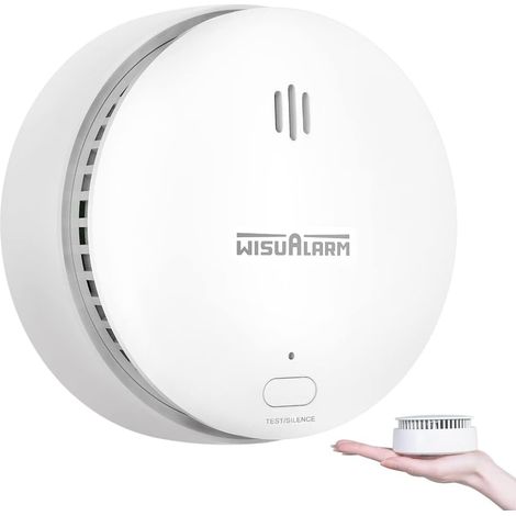 Détecteur de fumée pour la Maison, Batterie de 10 Ans, détecteur de fumée certifié par TUV Conforme à la Norme EN14604 (1 pièce) (1/5)