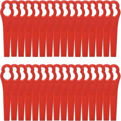 Lot de 50 Lames Rechange Plastique pour Débroussailleuse, Lames de Rechange Pour Coupe Bordure, Tondeuse à Gazon en Plastique Lames, Lames de Coupe en Plastique pour Jardin et Pelouse (1/5)
