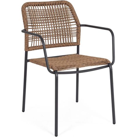 SEDIA DA ESTERNO CON BRACCIOLI JABLE ANTRACITE BIZZOTTO (1/4)