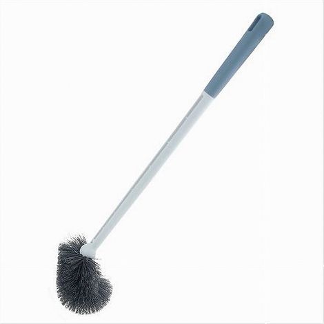TRADE SHOP - Scopino Wc Spazzola Design Curvo Pulizia Bagno Manico Lungo 48 Cm Con Foro 87617 - (1/2)