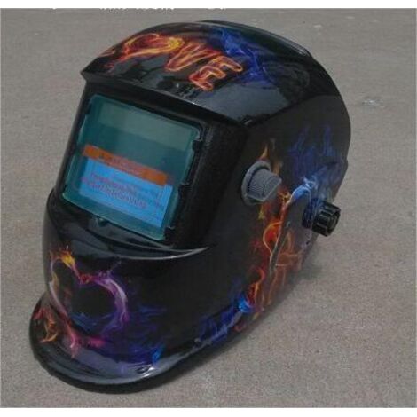 Casque de Soudure Automatique - Masque de Soudure avec 2 Lentilles et 2 Capteurs de filtre à ombre réglables DIN9-13 pour le soudage à l'arc de MIG TIG MAG [Classe énergétique A+++] (1/5)