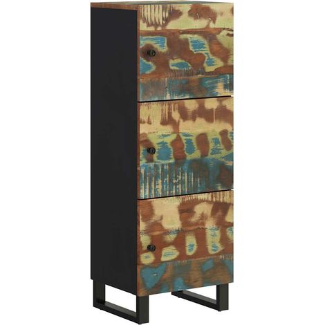 Maison Exclusive - Credenza con 3 Ante 40x33x110cm Legno Massello Recupero e Ferro (1/5)