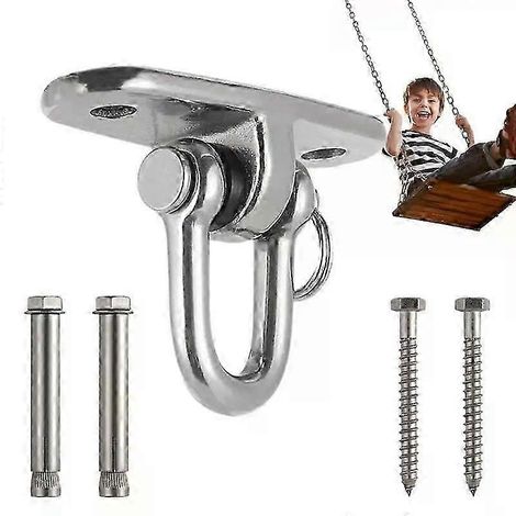 304 Edelstahl-Schaukelhalterungen, 360° drehbare Hängematten-Aufhängeöse, passend für Schaukeln, Krafttraining, Boote, Schnallenbefestigung, Haken-JXLGV (1/5)