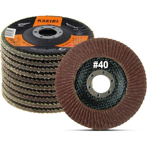 4 1/2 in Flap Disc Aluminum Oxide 10 Pack Auto Body Sanding Grinding Wheel (40 Grit) 686008 (1/5)