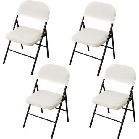 Ensemble de 4 housses extensibles pour chaises pliantes, décoration de salle à manger pour mariages et fêtes.