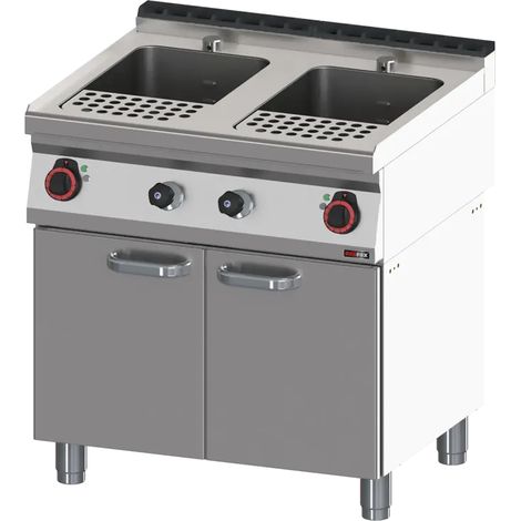 Cuiseur à pâtes électrique 23 + 23 l avec soubassement 400 V REDFOX - VT 70/80 E - REDFOX