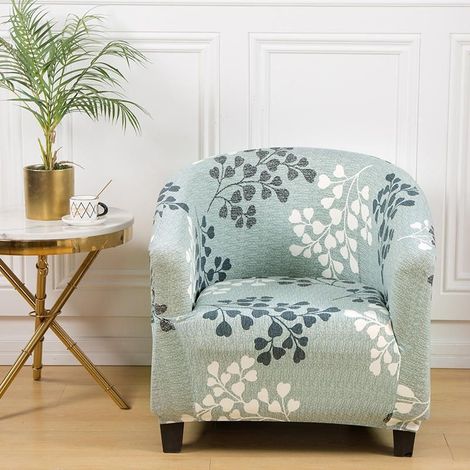 Housse De Fauteuil Extensible Housse De Chaise Imprimé Amovible Lavable Housse De Canapé Modern Revêtement De Fauteuil Pour Comptoir De Bar Salon Salle À Manger Réception Bureau (25) (1/5)