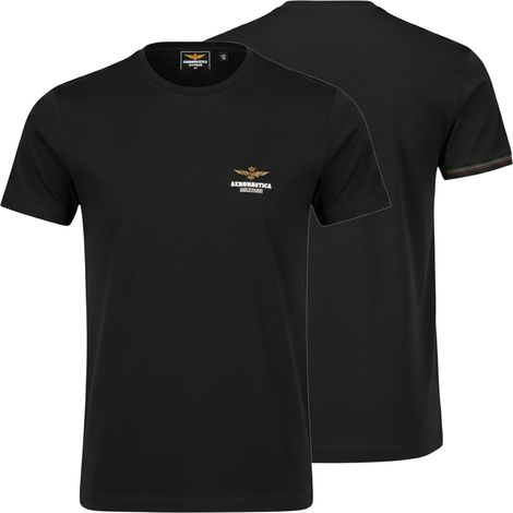 T-shirt nera da uomo Aeronautica Militare girocollo SCOTI003J508-34300 XXL (1/5)