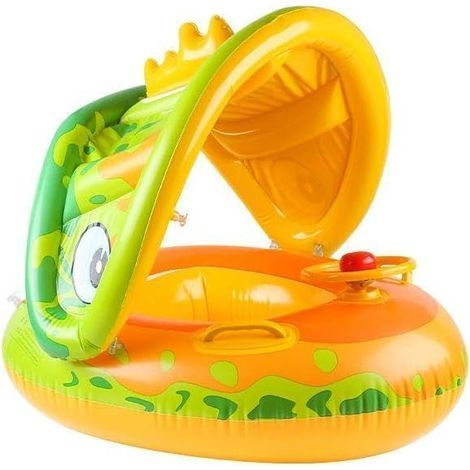Baby Float with Sunshade, Baby Float 6 Months - 3 Years, Unicorn Float for Children, Baby Float with Sunshade, Unicorn Baby Float, Suitable for Swimming Pools (1/5)