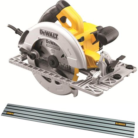 Scie circulaire portative DEWALT avec rail de guidage 1500mm DWE576KR-QS (1/3)