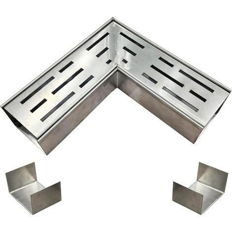 Caniveau Terrasse Coin De 7 Cm De Large à 90°avec Raccord (1/5)