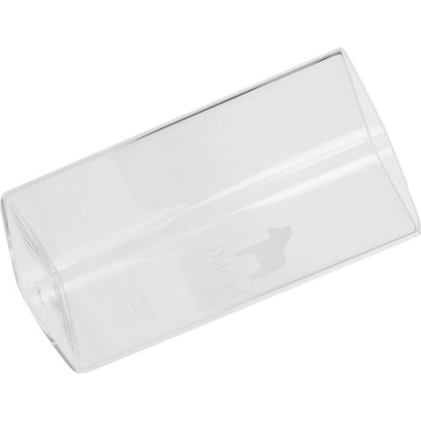 Quadratischer, hitzebeständiger Glasbecher mit Pferdemotiv (400 ml), geeignet für Milch, Getränke und Frühstück. (1/5)