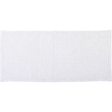 Teppich polyester baumwolle geflochten 50x120 cm - weiss - Tendance