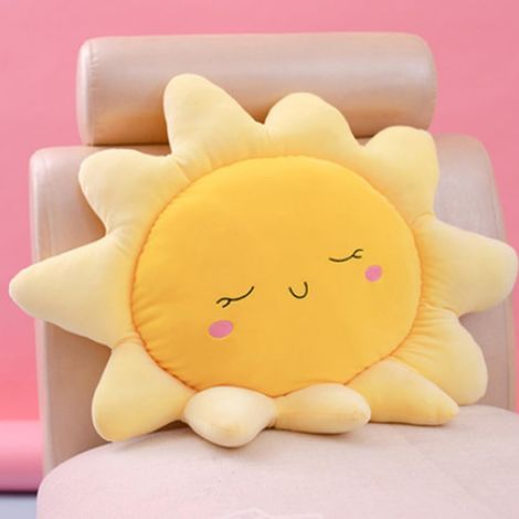 Coussin de sol et oreiller en forme de soleil - Coussin en peluche surdimensionné de 45 cm pour chaise, coussin d'assise et de dossier mignon, peluche douce pour la décoration intérieure, parfait pour (1/5)