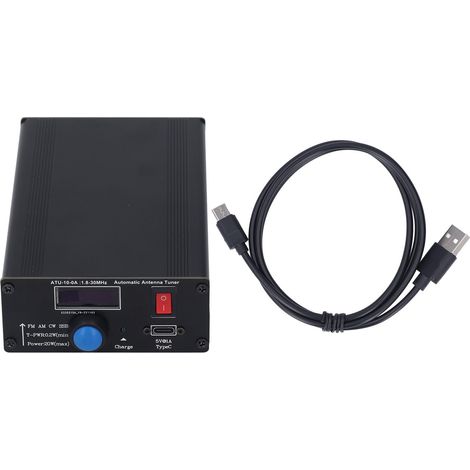 Module d'accord d'antenne ondes courtes 5V 1A avec câble USB, mesure de puissance SSB CW FM AM 1.8‑30MHz (1/5)