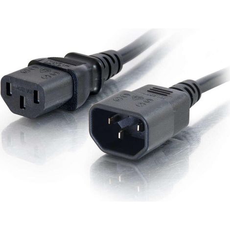 C2G Alargo de cable de alimentación de ordenador de 5 m 18 AWG (IEC320C13 a IEC320C14) (1/4)