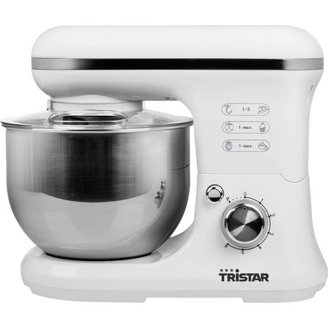 [NEUWERTIG] B-Ware Tristar Mx 4817 Küchenmaschine Knetmaschine Rührmaschine  1200 W Weiß Silber