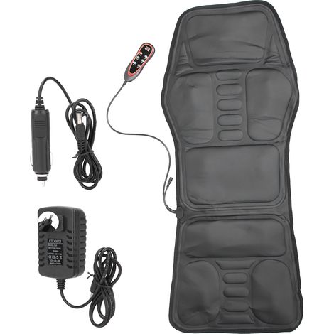 Coussin chauffant vibrant pour siège auto électrique, matelas de massage dorsal, 100-240V avec prise UE, fauteuil massant (1/5)