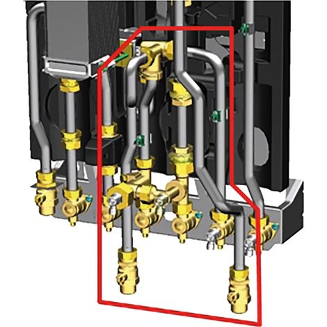Bosch Accessori per stazioni appartamento uscita alta temperatura per radiatore, 3/4, 7733600241