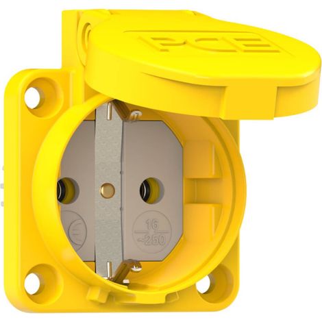 PCE 105-0ew Presa da pannello IP44 Giallo (1/2)