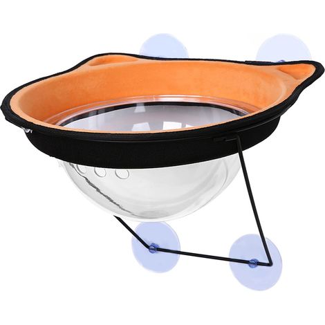 Window Cat Litter Space Capsule Saugnapf Cat Hammock Hanging Bed Aalen In Der Sonne Window Sill Pet Supplies,Orange (1/5)
