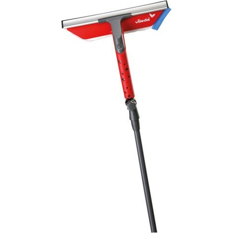 Vileda – Raclette vitre 2-en-1 nettoyage et séchage sans traces – Tête pivotante et manche télescopique – Bande en caoutchouc de qualité (1/5)
