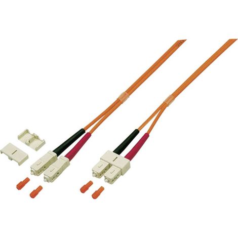 Câble de raccordement FO EFB Elektronik O7413.2 [1x SC mâle - 1x SC mâle] 50/125 µ Multimode OM3 2.00 m (1/2)