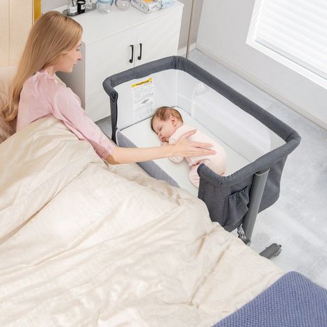 Culla portatile 3 in 1 con altezza regolabile e rete