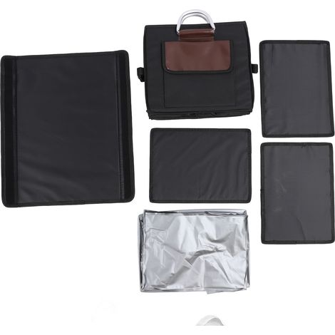 Organisateur de coffre de voiture pliable, tissu Oxford imperméable, rangement multi-compartiments avec couvercle bande réfléchissante 52L (1/4)