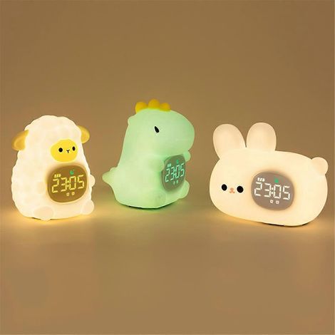 Réveil lumineux LED animal de dessin animé, dinosaure --- (1/5)