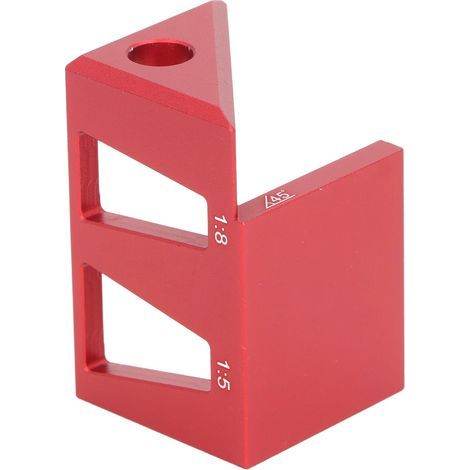 45-Grad-Winkelmarkierung, rote Farbe, Aluminiumlegierung, Linienzeichnungsplotter-Messlineal (1/5)