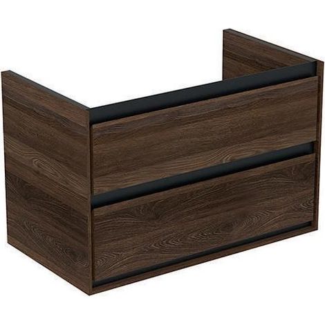 IS MWT-Unterschrank Connect Air,2 Ausz., 800x440x517mm, Nussbaum u. Schwarz matt (1/2)
