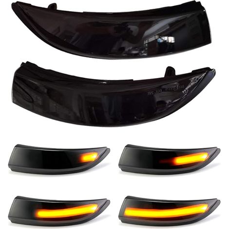 2 indicateurs de direction dynamiques à LED pour rétroviseur latéral pour Ford Fiesta Mk7 2008-2017 B-MAX B232 (jaune) (1/5)