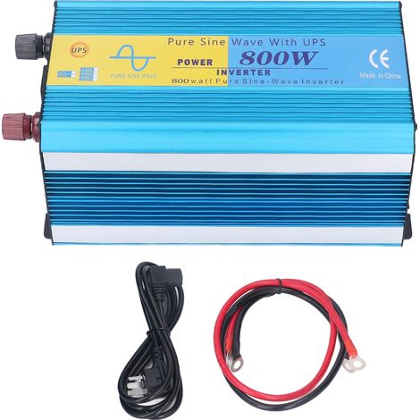 Onduleur 800W Pur Sinus 1600W Crête Entrée 24V DC Chargeur USB Écran LCD Inverseur Hors Réseau Prise AU 230V AC (1/5)