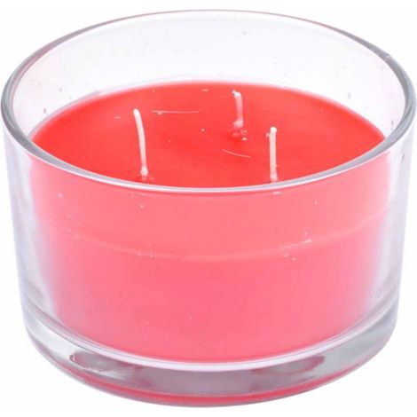 Bougie Parfumée 3 Mèches "Essentiel" 13cm Fraise (1/2)
