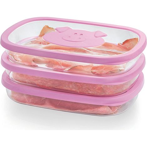 Snips  Salva Affettati  Contenitore Porta Affettati  Contenitori Per Cibi  1,5 LT  Colore Rosa  Made In Italy  Bpa Free (1/5)