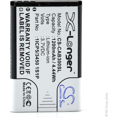 NX - Batterie téléphone, smartphone, GSM pour CAT 3.7V 1200mAh - 1ICP5/3450 1S1P (1/4)