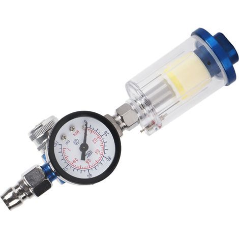1/4-Zoll-Luftregler mit Manometer, Öl-Wasser-Abscheider und Filter für Farbpistole (1/5)