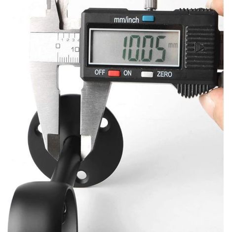 Support Tringle Rideau Plafond en Acier Inoxydable Support Tringle Penderie pour Tube de rond Ø 32 mm Noir Mat 32mm Diamètre