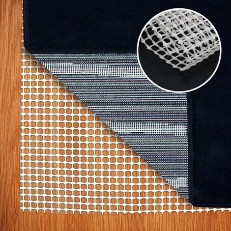 2X Sous-tapis, XU, Tapis antidérapant,Antidérapante pour Tapis,Facile à Laver, Peut Etre Coupé 200x80CM - KZQ