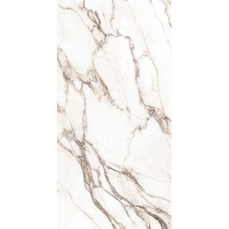 Carrelage sol / mur effet marbre blanc OBRANO l.60 x L.120 cm Brillant LIMCARO