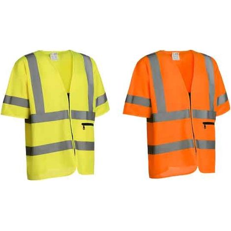 Gilet Alta Visibilita con Mezza Manica Tg. Xxl Colore Arancio