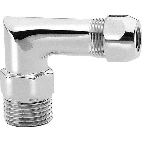 Coude de raccordement M1/2"x10, chromé (1/2)