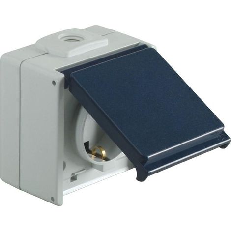 Prise de courant Schuko IP54 1 compartiment de 250 V AC 50 Hz 10/16 A avec rabat 2714820 (1/5)